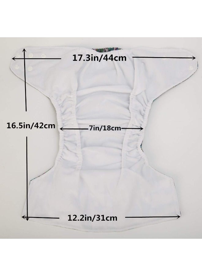 Sigzagor 2 to 7 Years Old Junior Big Cloth Diaper Pocket Reusable Washable Baby Kids Toddler (Native Bear)