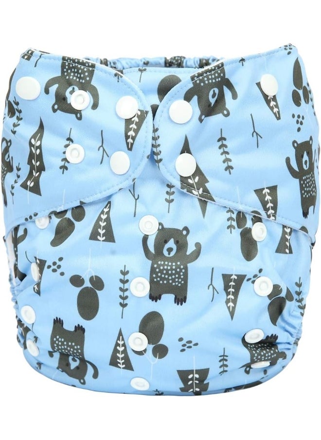 Sigzagor 2 to 7 Years Old Junior Big Cloth Diaper Pocket Reusable Washable Baby Kids Toddler (Native Bear)