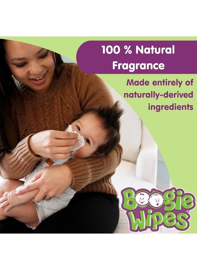 Boogie Gentle Saline Nose Wipes Original Fresh Scent - Set of 3 (90 Wipes Total)