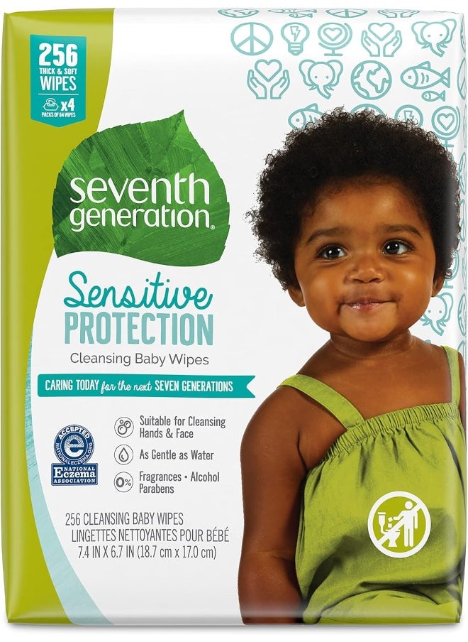 Seventh Generation Baby Wipes Refill With Tape Seal Sensitive Protection Unscented Baby Wipes 256 Count