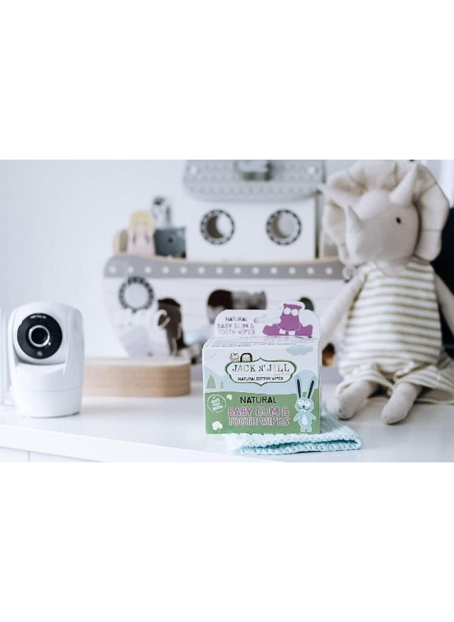 Jack N' Jill Baby Gum and Tooth Wipes, White, 25 Pack