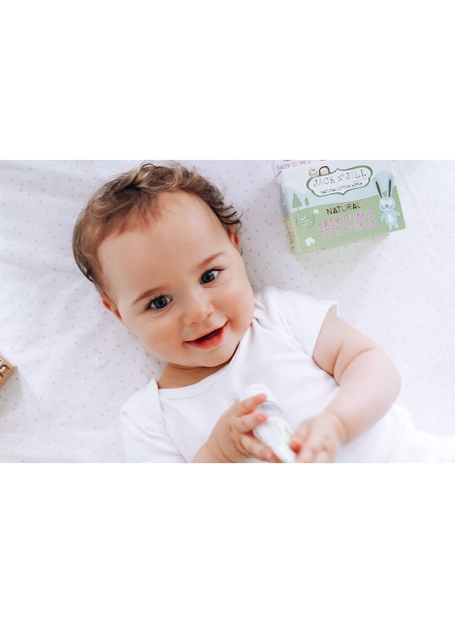 Jack N' Jill Baby Gum and Tooth Wipes, White, 25 Pack