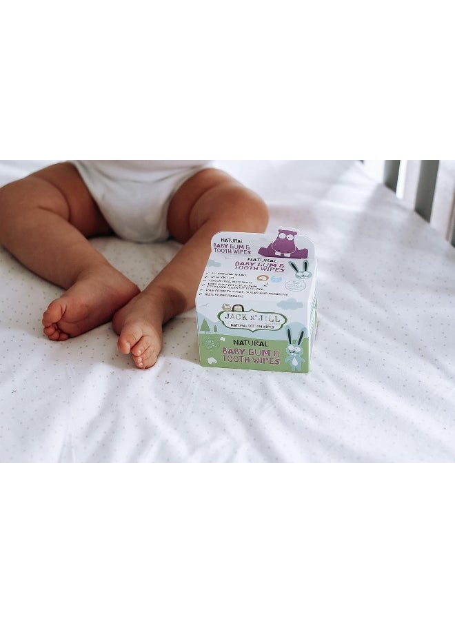 Jack N' Jill Baby Gum and Tooth Wipes, White, 25 Pack