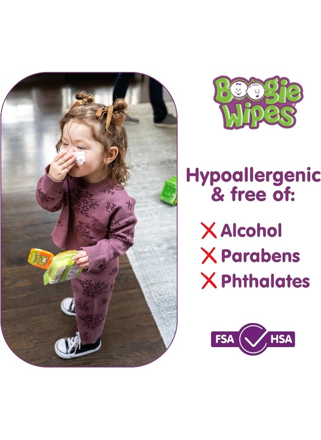 Boogie Wipes Baby Wipes, Wet Wipes for Face, Hand, Body & Nose, Fresh Scent, 30 Count, Pack of 6