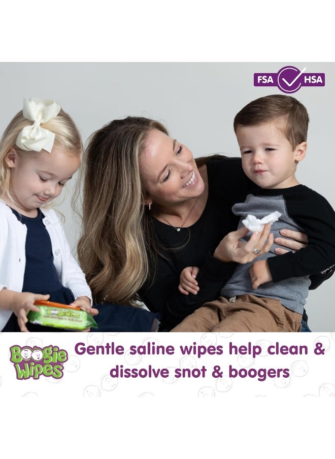 Boogie Wipes Baby Wipes, Wet Wipes for Face, Hand, Body & Nose, Fresh Scent, 30 Count, Pack of 6