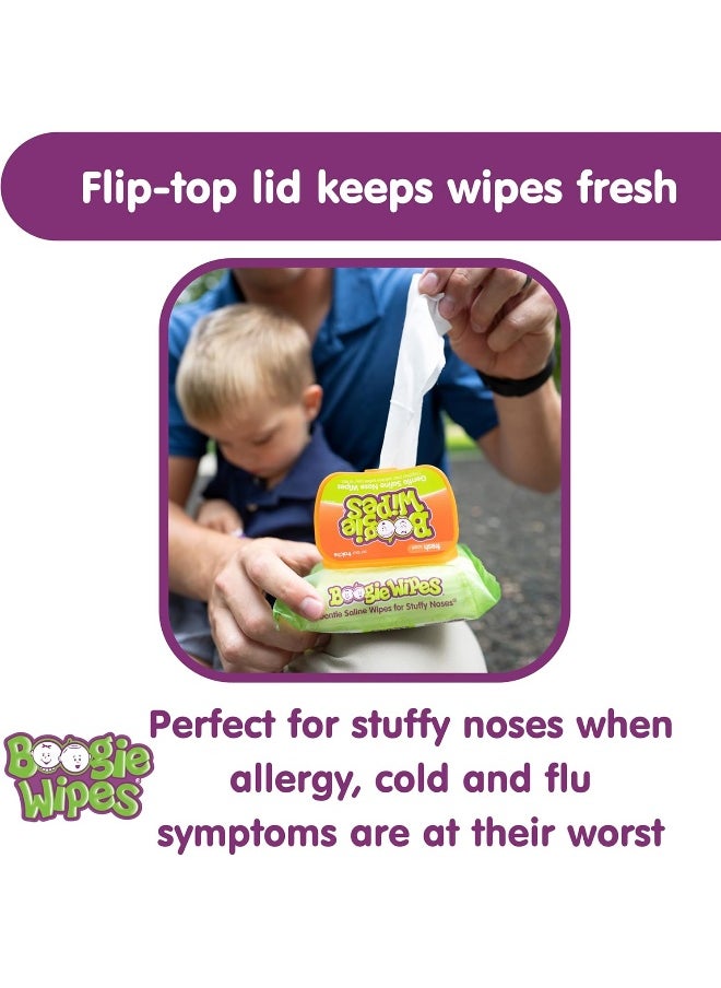Boogie Wipes Baby Wipes, Wet Wipes for Face, Hand, Body & Nose, Fresh Scent, 30 Count, Pack of 6