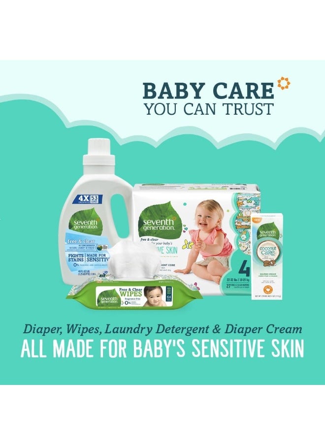 Seventh Generation Baby Wipes, Free & Clear Unscented and Sensitive, 30 count Travel Pack