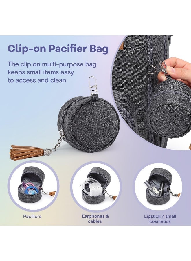 RUVALINO Diaper Bag Backpack, Neutral All-in-One Baby Bags for Boy Girl, Multifunction Travel Backpack