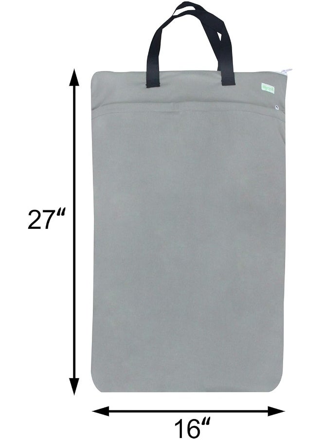 wegreeco Reusable Hanging Wet Dry Cloth Diaper Bag (Grey)