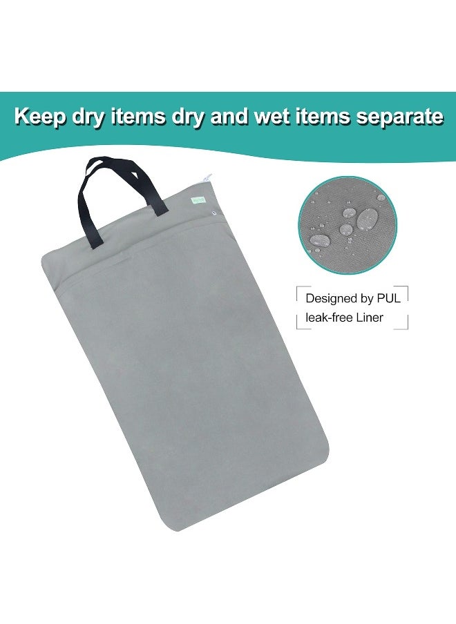 wegreeco Reusable Hanging Wet Dry Cloth Diaper Bag (Grey)