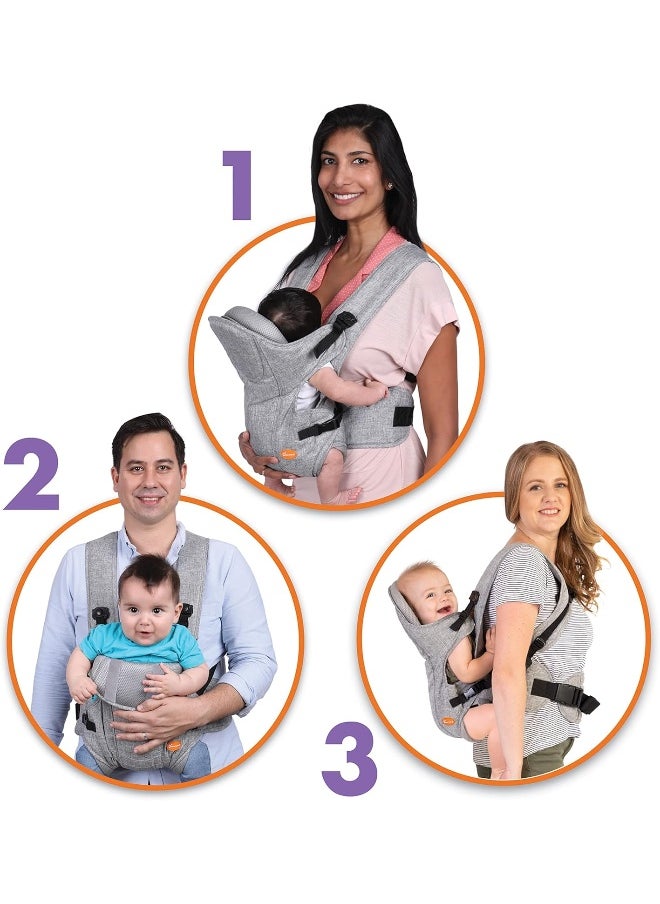 Dreambaby Oxford Adjustable 3-in-1 Position Baby Carrier - Comfortable and Stylish Baby Wrap for Newborns to Toddlers -Suitable for Children 7.5 - 33lbs (Approximately 3-12 Months of Age)