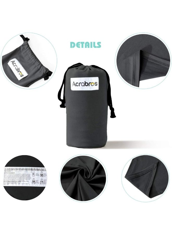 Acrabros Baby Wrap Carrier, Hands Free Baby Carrier Sling, Lightweight, Breathable, Softness, Perfect for Newborn Infants and Babies Shower Gift, Black