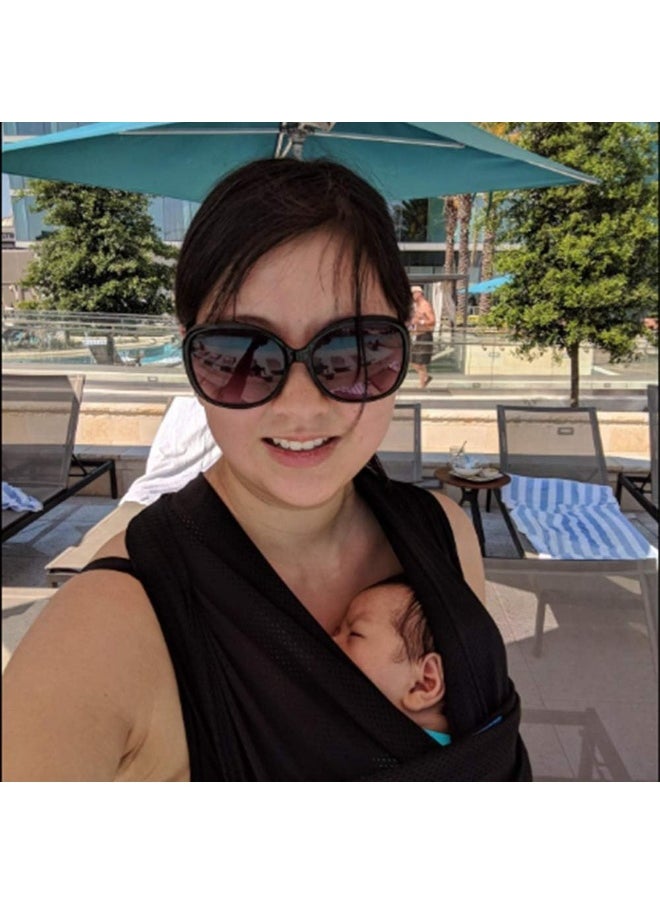 Vlokup Baby Wrap Sling Carrier for Newborn, Infant, Toddler, Child Breathable Lightweight Stretch Mesh Water Sling Nice for Summer, Pool, Beach, Swimming Perfect Shower Gift Grey