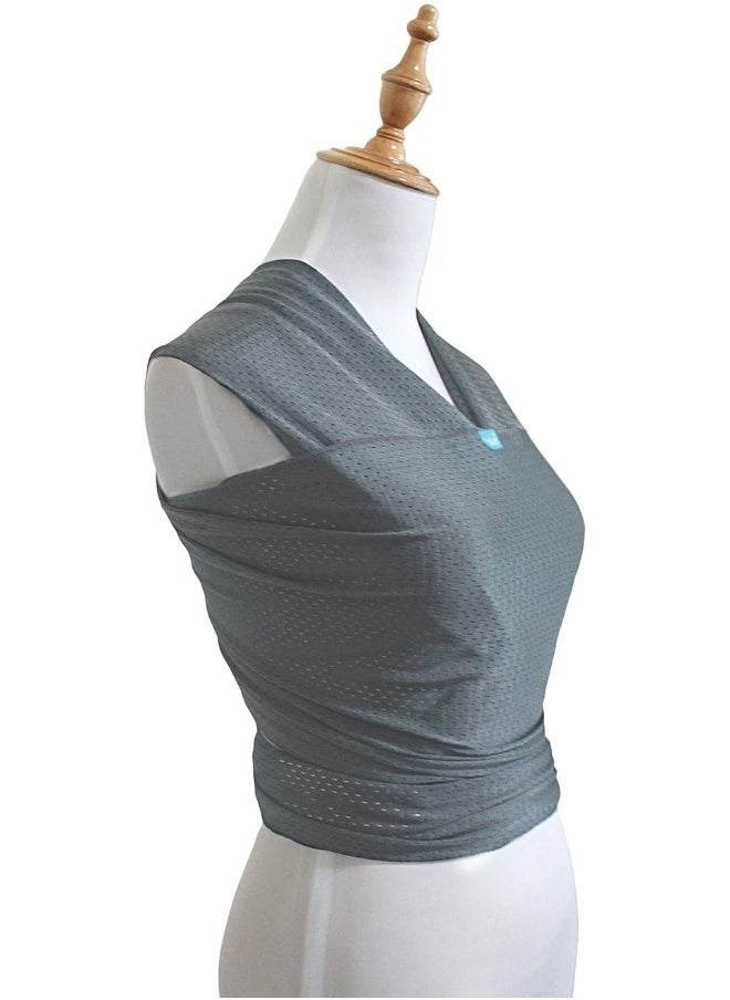 Vlokup Baby Wrap Sling Carrier for Newborn, Infant, Toddler, Child Breathable Lightweight Stretch Mesh Water Sling Nice for Summer, Pool, Beach, Swimming Perfect Shower Gift Grey