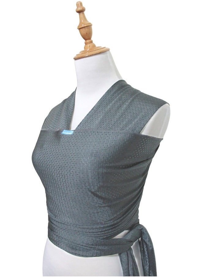 Vlokup Baby Wrap Sling Carrier for Newborn, Infant, Toddler, Child Breathable Lightweight Stretch Mesh Water Sling Nice for Summer, Pool, Beach, Swimming Perfect Shower Gift Grey