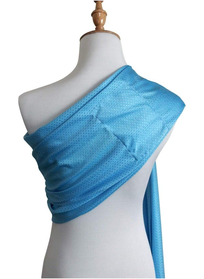 Vlokup Baby Water Ring Sling Carrier | Lightweight Breathable Mesh Baby Wrap for Infant, Newborn, Kids and Toddlers | Perfect for Summer, Swimming, Pool, Beach | Great for Dad Too Lakeblue