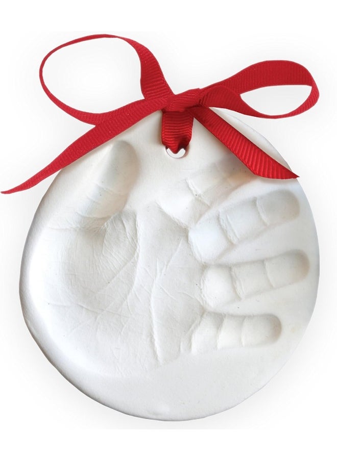 Child to Cherish Marshmallow Clay Baby Handprint or Footprint First Christmas Ornament Kit