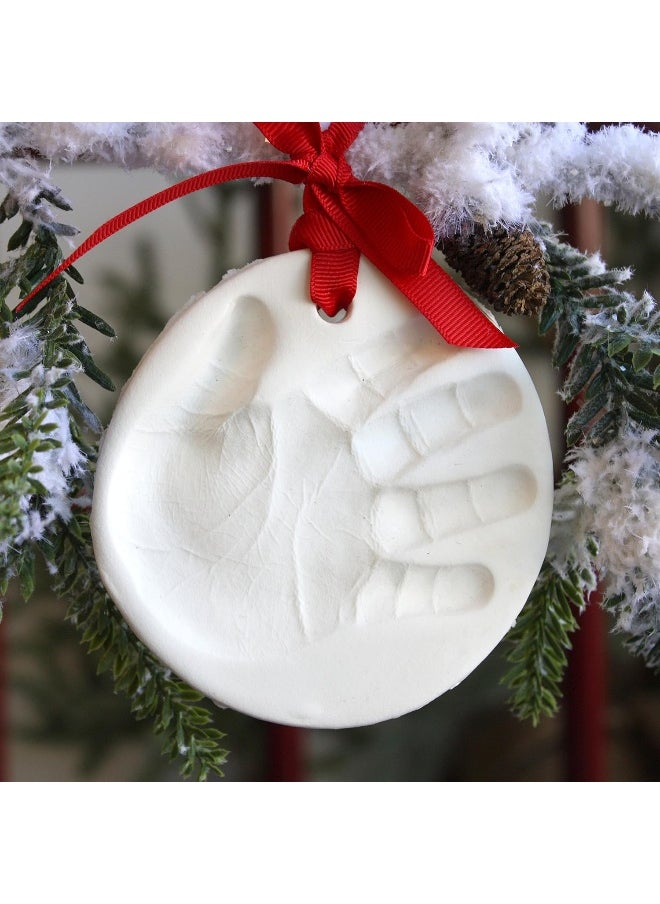 Child to Cherish Marshmallow Clay Baby Handprint or Footprint First Christmas Ornament Kit