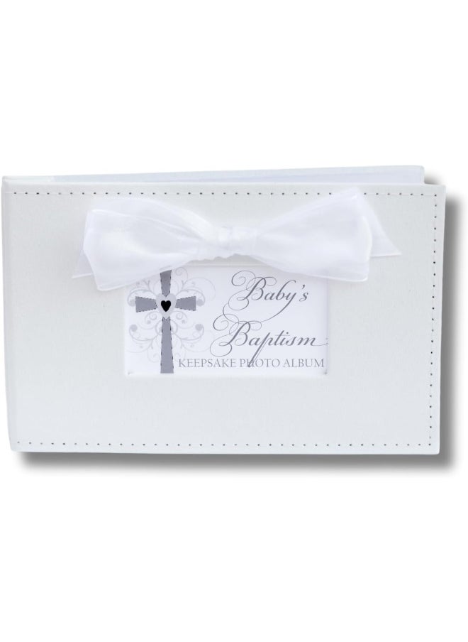The Grandparent Gift Co. Growing in Faith Keepsake Photo Album, Baby Baptism