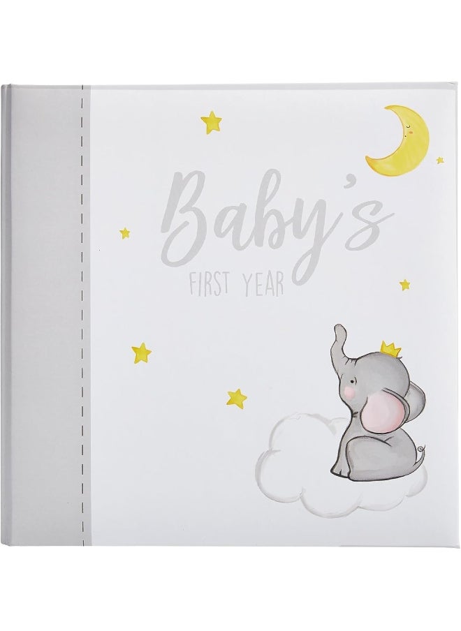Kate & Milo Baby’s First Year Baby Memory Journal, Gender-Neutral Baby Keepsake, Baby Milestone Memory Book, Baby Journal, Elephant