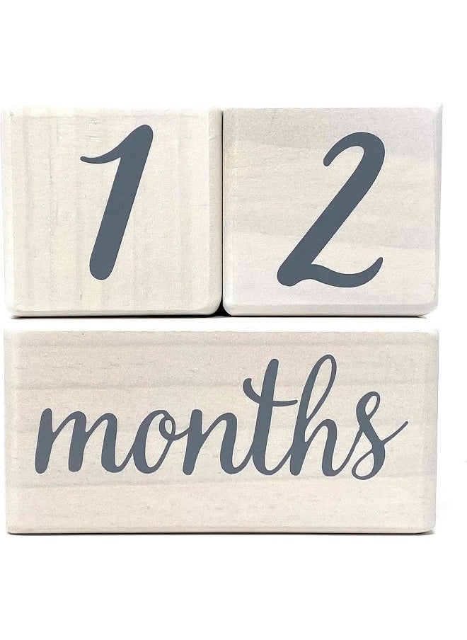 Natural Baby Milestone Blocks for Boy or Girl
