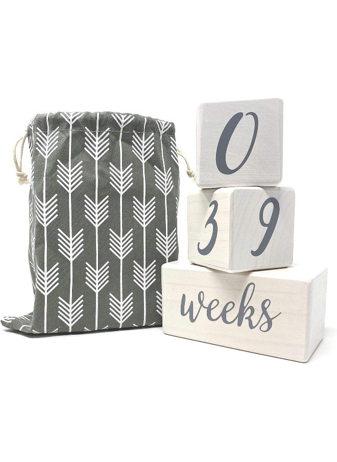 Natural Baby Milestone Blocks for Boy or Girl
