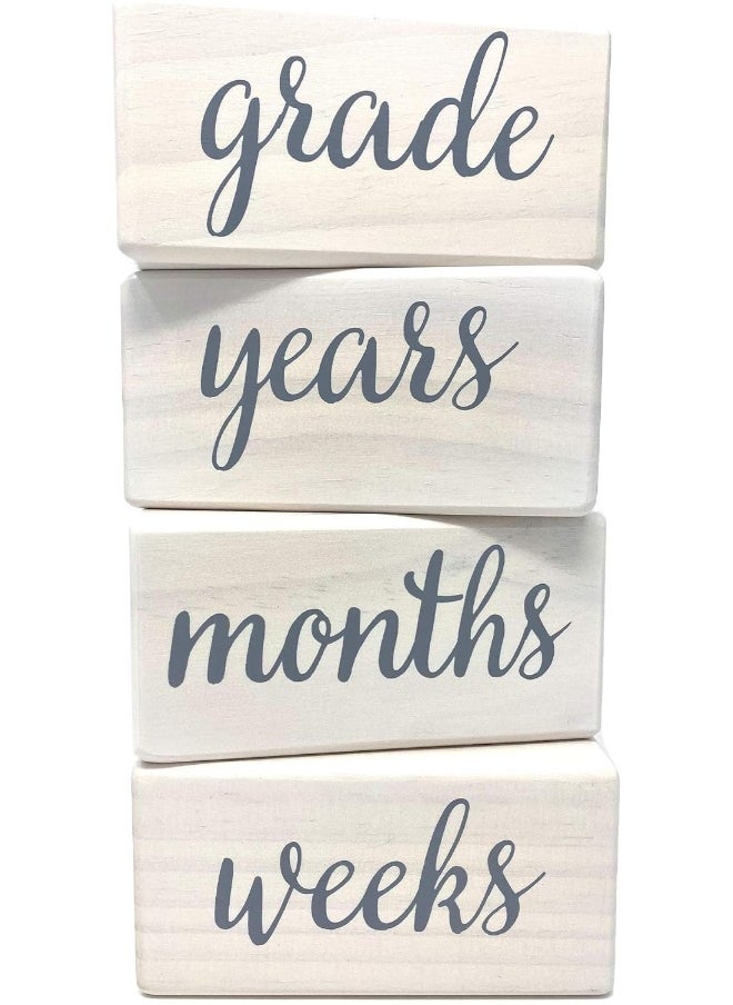 Natural Baby Milestone Blocks for Boy or Girl
