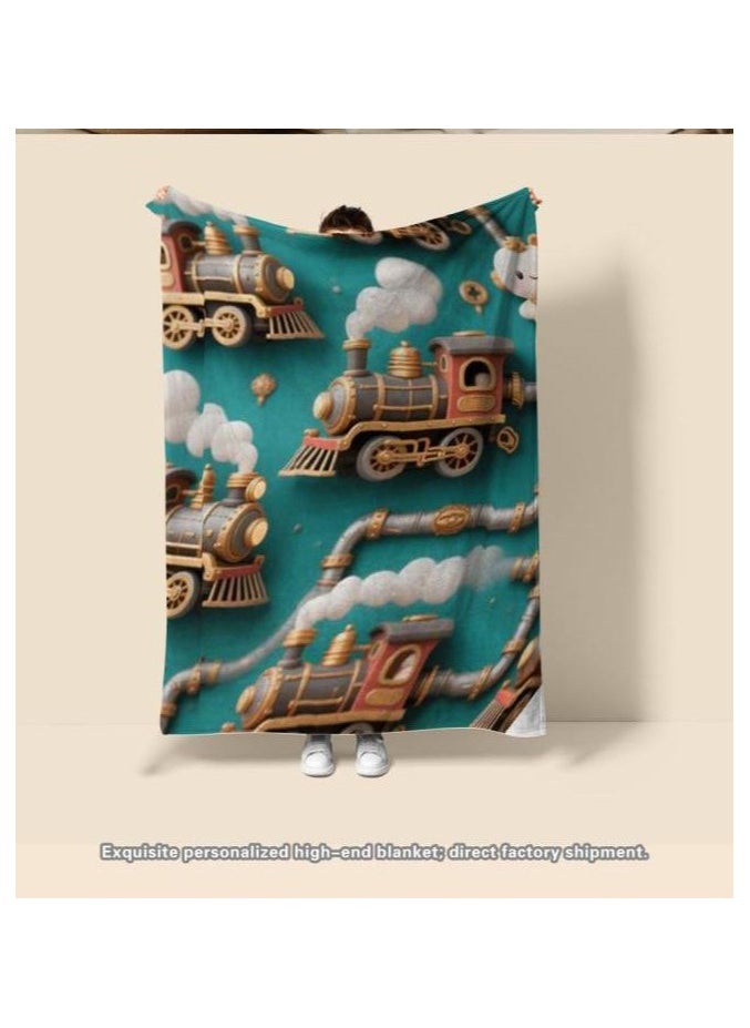 Children's or student cartoon flannel thin blanket (warm and comfortable, suitable for sleep, games) 100cm*150cm - 777