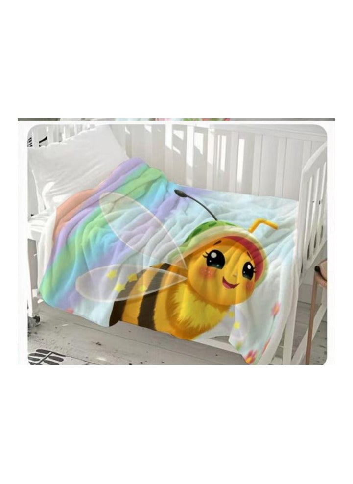 Children's or student cartoon flannel thin blanket (warm and comfortable, suitable for sleep, games) 100cm*150cm - 1007
