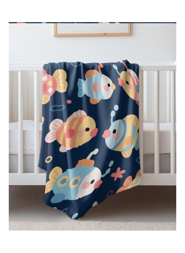 Children's or student cartoon flannel thin blanket (warm and comfortable, suitable for sleep, games) 100cm*150cm - 369