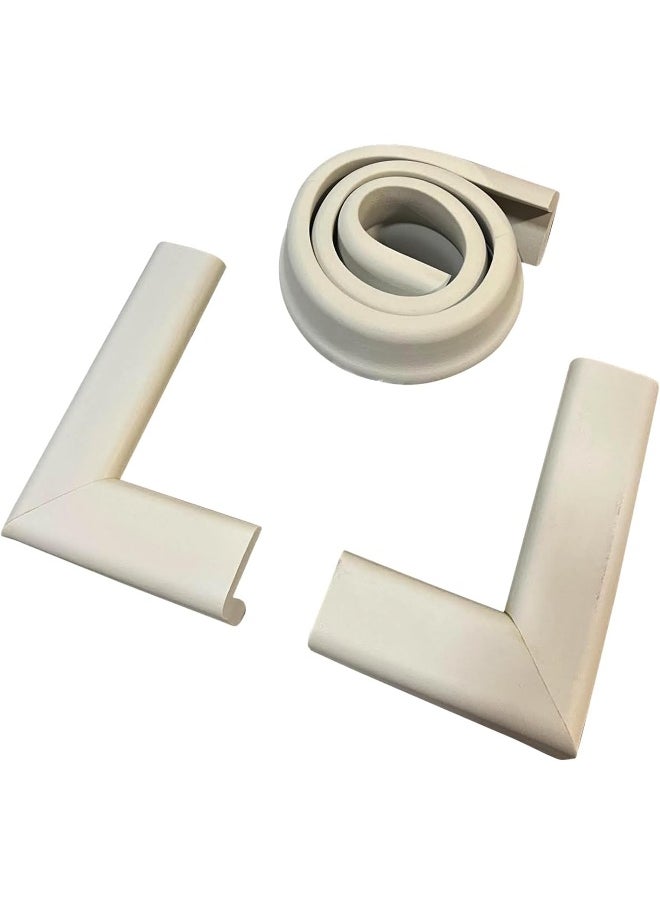 SPK Small Hearth Pad Kit - Fireplace Baby Proofing - Adhesive Backed Fireplace Bumpers for Babies - 4 Foot Roll of Padding & Two 6