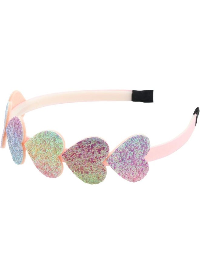 XIMA Glitter Heart Girls Headbands Rainbow Star Hariband for Children Girls Hair Accessories Pack of 8