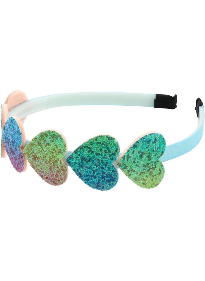 XIMA Glitter Heart Girls Headbands Rainbow Star Hariband for Children Girls Hair Accessories Pack of 8
