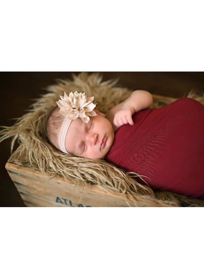 My Lello Baby Petal Flower Headbands Mixed Colors 2-Pack (Red/Navy)
