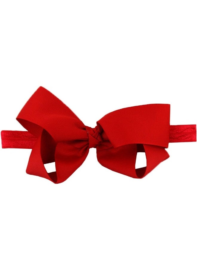 RuffleButts Girls Red Bow Headband - One Size