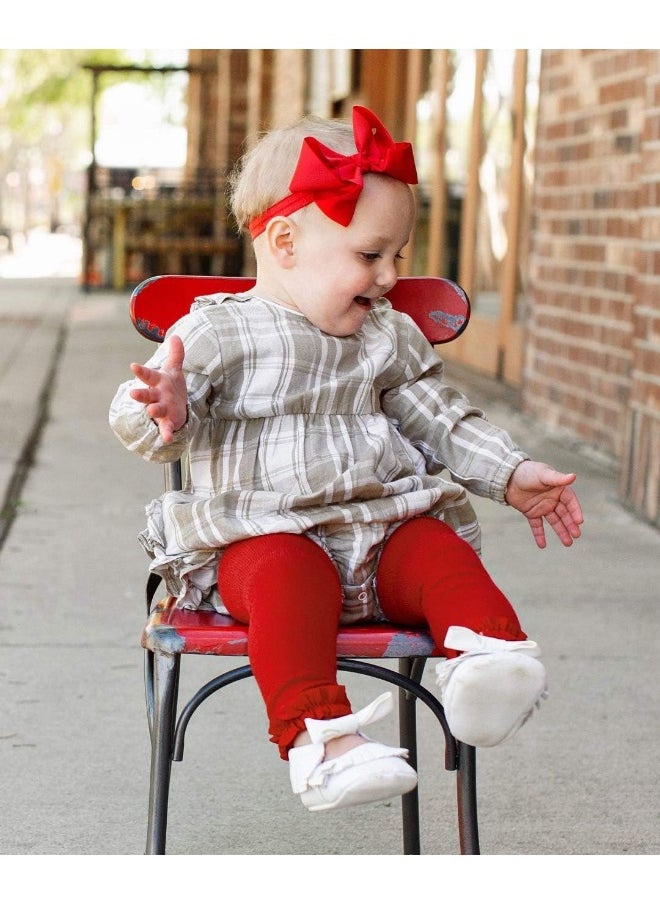RuffleButts Girls Red Bow Headband - One Size