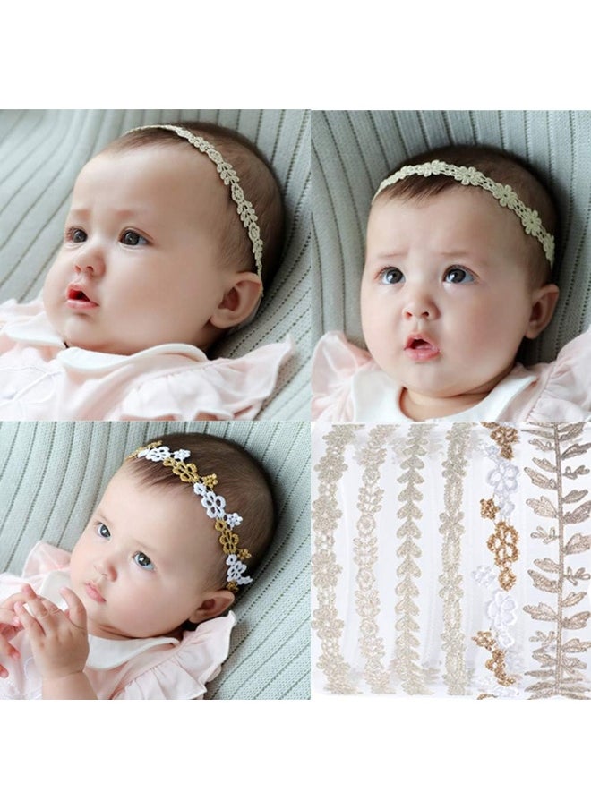 Rabbit Ears Cloth Bow-Stretch Headbands for Baby Toddler Girls Birthday, Party, Shower (Multicolored MQ0811)