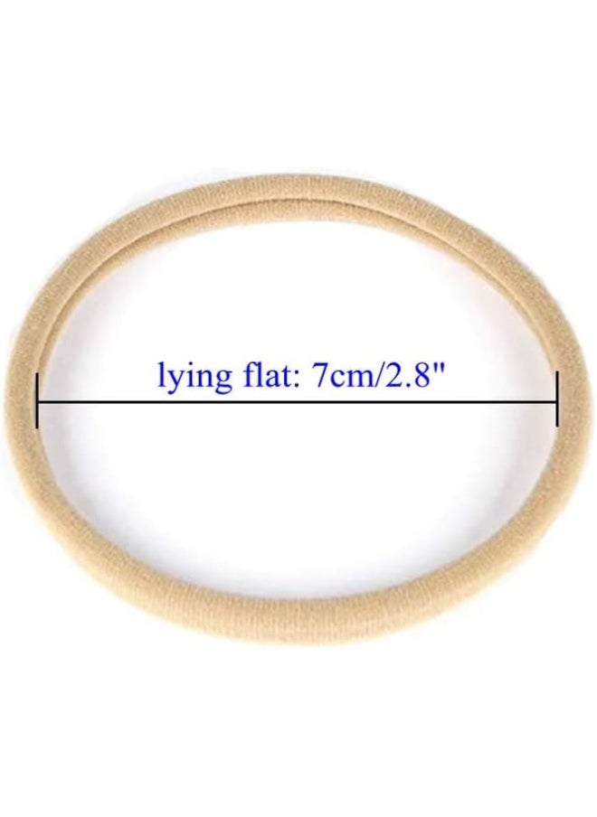 inSowni 50 Pack Super Soft Stretchy DIY Solid Nylon Headbands Baby Hair Bands One Size Fits All (Khaki)