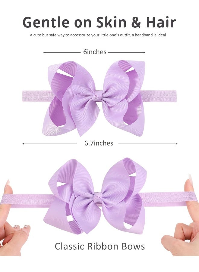 jollybows 20pcs Baby Girls Grosgrain Ribbon Hair Bows Headbands 6