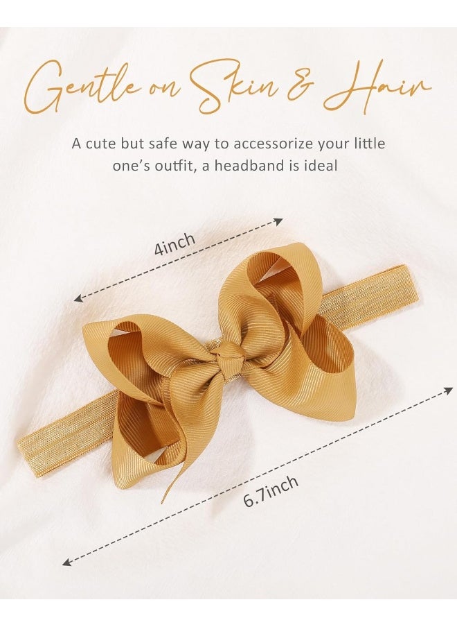 jollybows 40pcs Baby Girls Grosgrain Ribbon Hair Bows Headbands 4.5