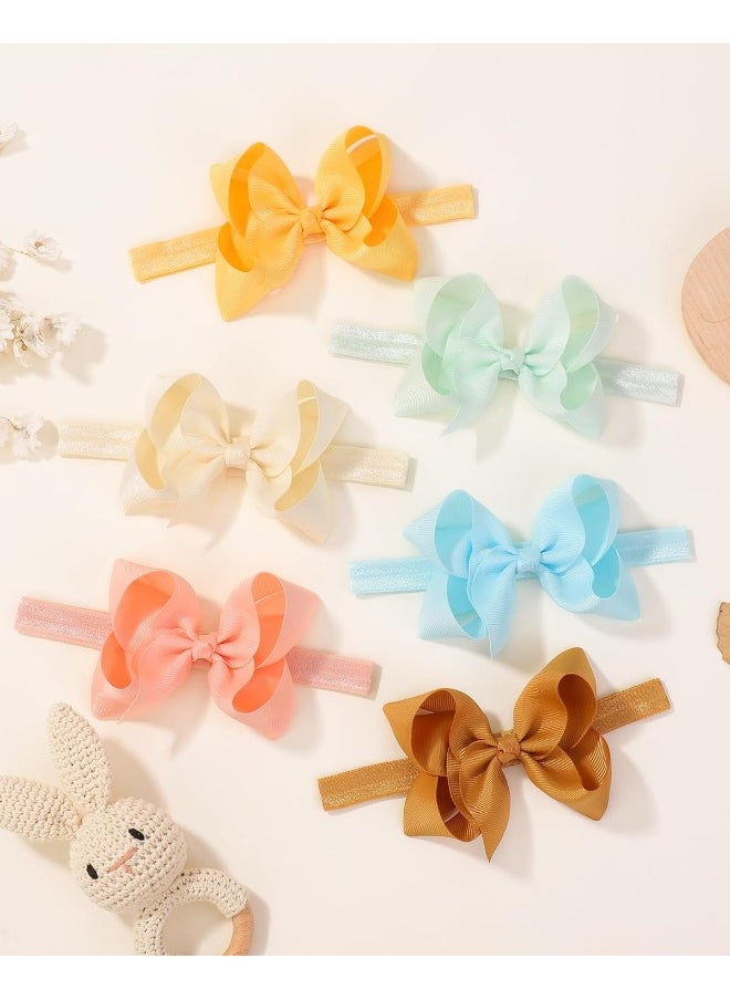 jollybows 40pcs Baby Girls Grosgrain Ribbon Hair Bows Headbands 4.5