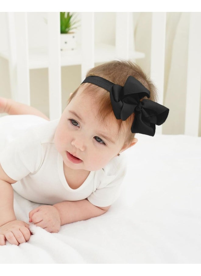 jollybows 40pcs Baby Girls Grosgrain Ribbon Hair Bows Headbands 4.5