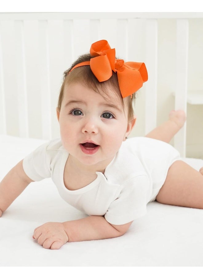 jollybows 40pcs Baby Girls Grosgrain Ribbon Hair Bows Headbands 4.5