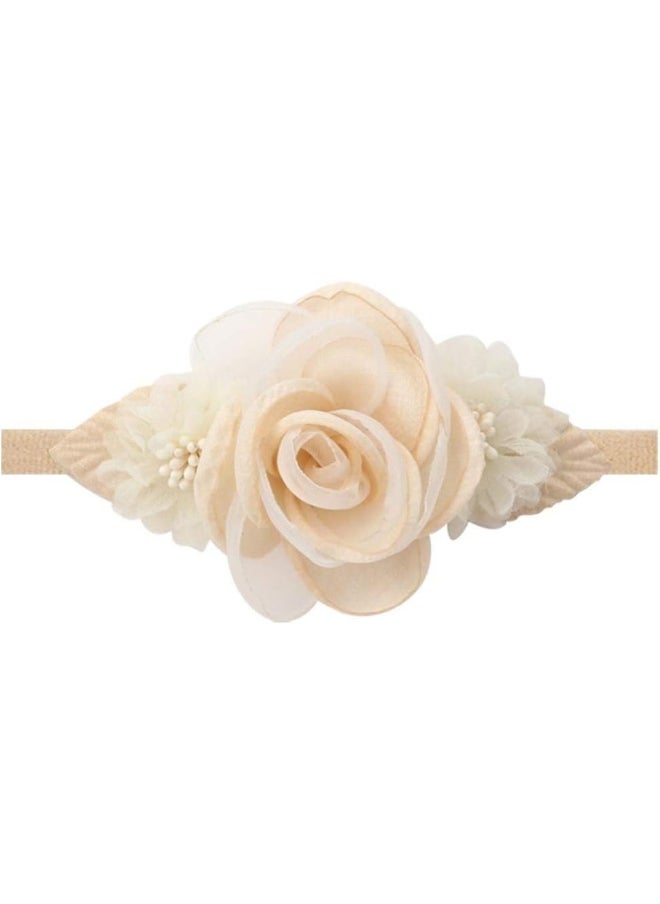 Toptim Baby Floral with Nylon Headbands for Newborn Girls Shower Photo (6 Colors)