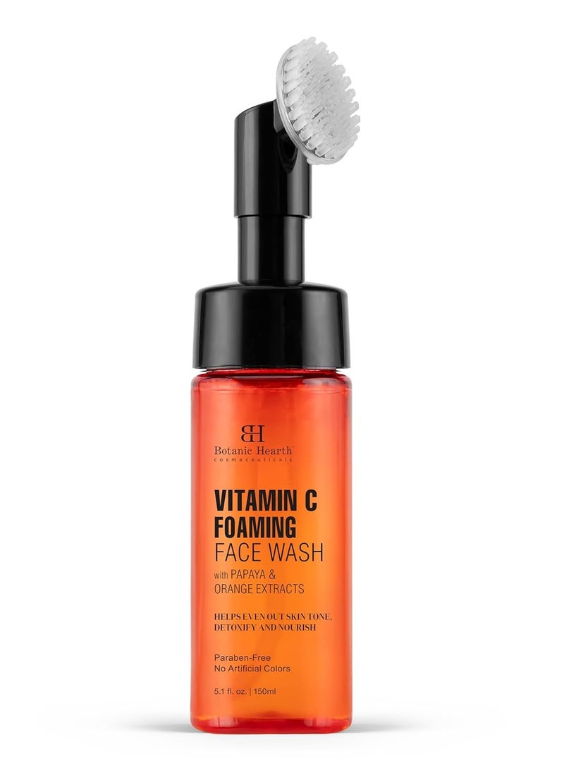 Botanic Hearth Vitamin C and Papaya Face Wash Brightening Face Wash with Vitamin C Beads For Glowing and Radiant Skin For Women and Men Sulphate and Paraben Free 150ml