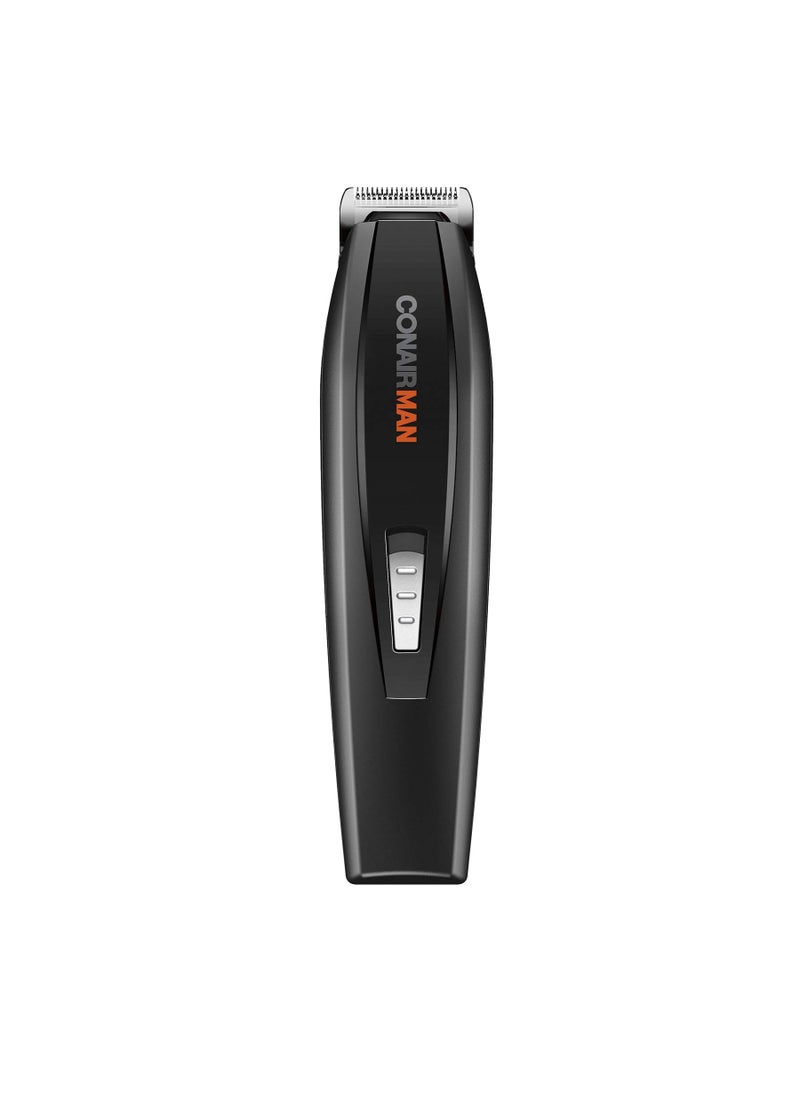 ConairMAN All-in-One Beard Trimmer for Men, Includes Nose and Ear Hair Trimmer, with 5-Position Comb Attachment, 4 piece Men's Grooming Kit, Battery Operated