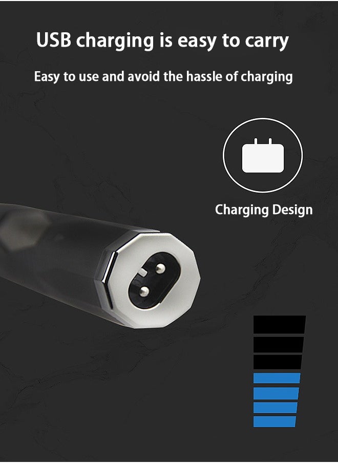 Electric Ear and Nose Hair Trimmer, 2 in 1 Hair Shaver, Rechargeable Hair Remover (Black)