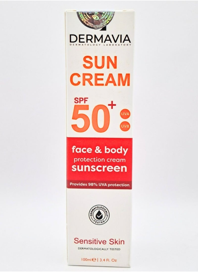 Dermavia Sun Cream Sensitive Skin Spf 50+ 100Ml