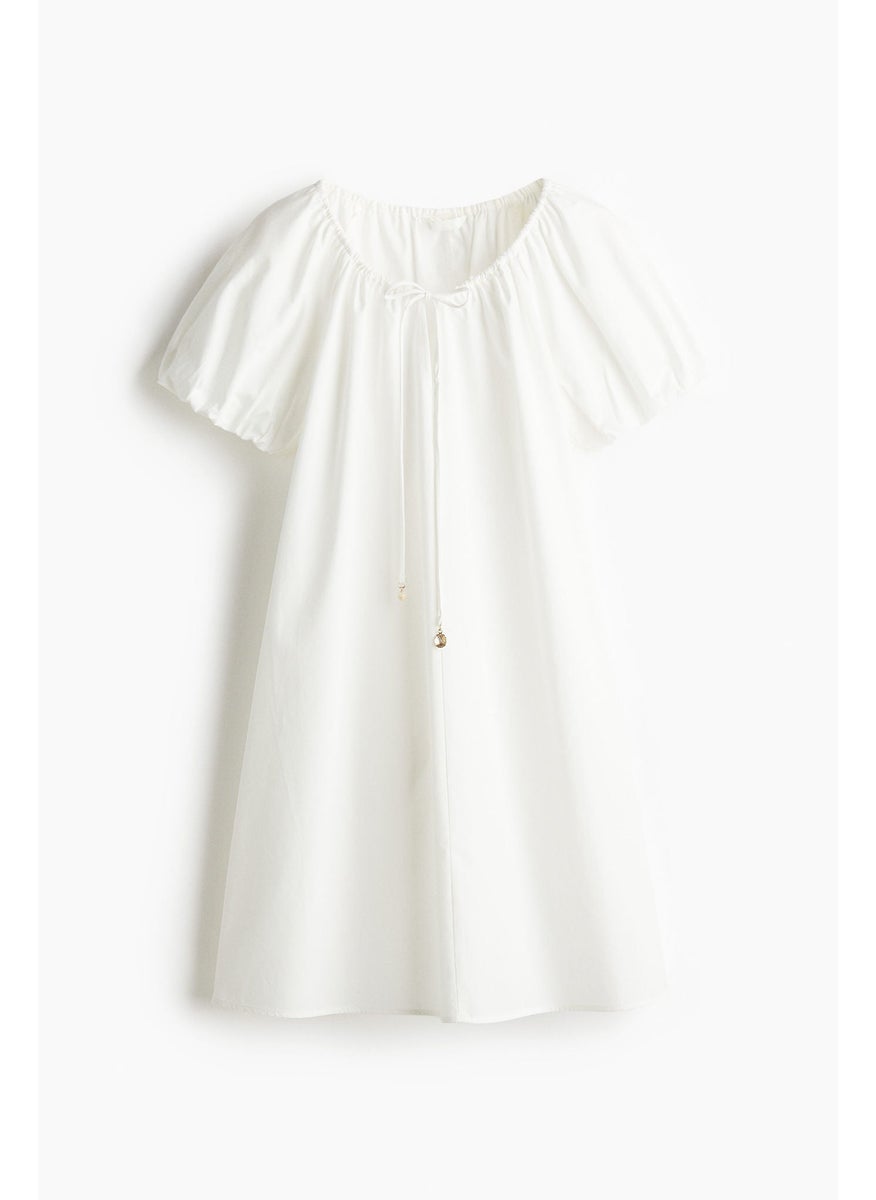Drawstring-Neck Dress