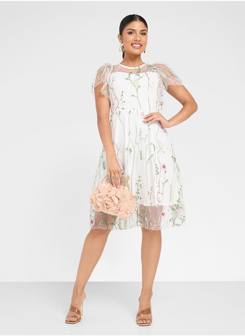 Floral Embroidered Dress